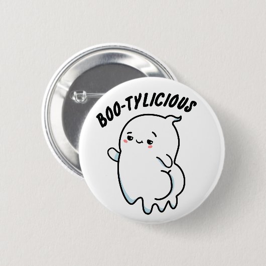 Bootylicious Grappige Ghost Pun Ronde Button 5,7 Cm (Voorkant /achterkant)