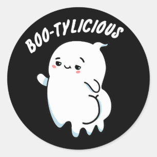 Bootylicious Grappige Ghost Pun Ronde Sticker