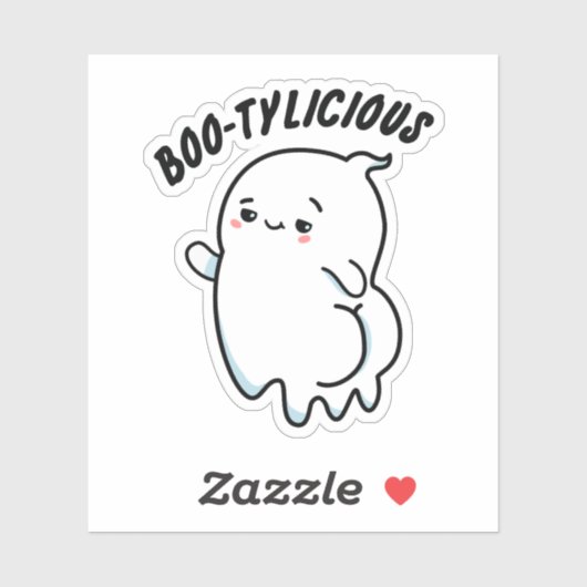 Bootylicious Grappige Ghost Pun Sticker (Vel)
