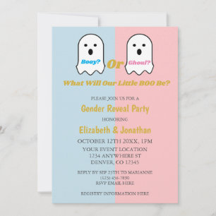 Booy of Ghoul Halloween Ghost Gender onthullen Kaart