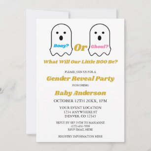 Booy of Ghoul Halloween Ghost Gender onthullen Kaart