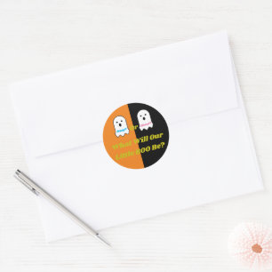 Booy of Ghoul Halloween Ghost Gender onthullen Ronde Sticker