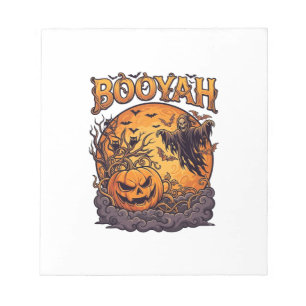 Booyah Halloween Pompoen Grim Reaper Oranje Maan_1 Notitieblok