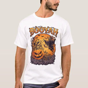 Booyah Halloween Pompoen Grim Reaper Oranje Maan_1 T-shirt