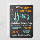Booze Et Boos Invitation De La Fête D'Halloween (Devant)