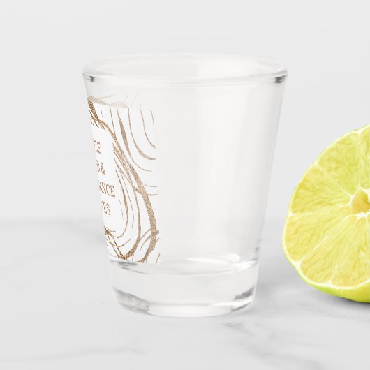 Booze eten en slechte danspasjes shot glas (Rechts)