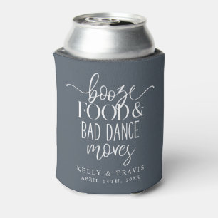 Booze Food and Bad Dance Moves Wedding Koelbox Blikjeskoeler