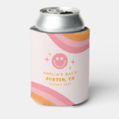 Boozed & Confused Groovy Roze & Sinaasappel Blikjeskoeler (Blikje Achterkant)