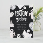 Boozy Ghost Halloween Party Invitation (Debout devant)