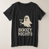 Boozy Nights | spookglamour Grote Maat T-shirt (Design voorkant)