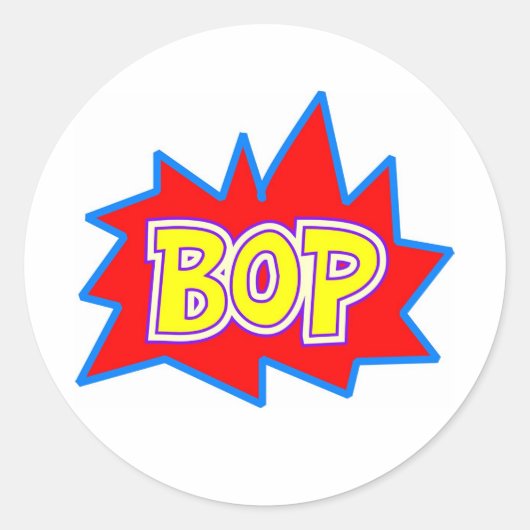 Bop Ronde Sticker (Voorkant)