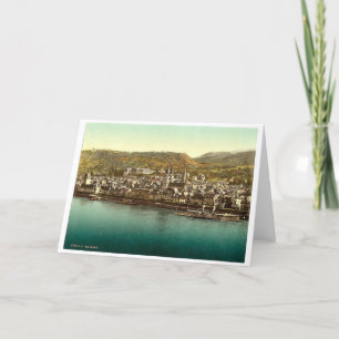 Boppard, de Rijn, Duitsland zeldzame Photochrom Kaart