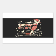 Boppin' met Beth sticker