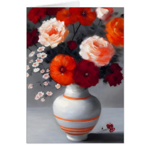 Boquet Floral Rouge Toutes les occasions Carte de 