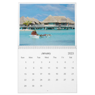 Bora Bora 20XX kalender voor landschapsfotografie