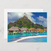 ฺBora Bora Beach Briefkaart (Voorkant / Achterkant)