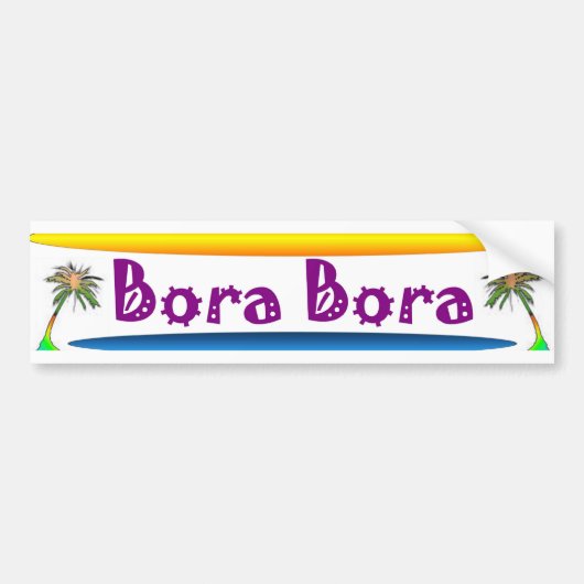 Bora Bora Bumpersticker (Voorkant)