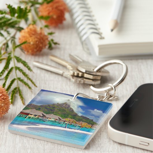 Bora Bora Caribbean Island Sleutelhanger (Voorkant Rechts)