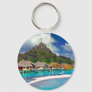 Bora Bora Caribbean Island Sleutelhanger