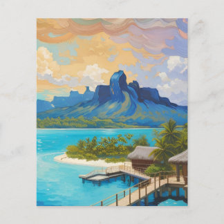 Bora Bora eiland Frans Polynesië Kunst Flyer