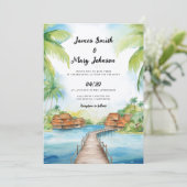 Bora Bora Faire-part de mariage destination mariag (Debout devant)