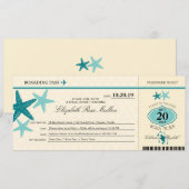 Bora Bora Fête des mariées Carte d'embarquement (Devant / Derrière)