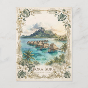 Bora Bora, Frans-Polynesië met Bungalows Briefkaart