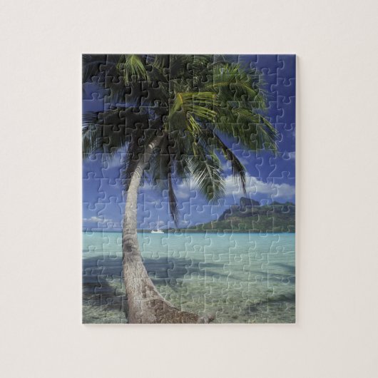 Bora Bora, Frans Polynesië Mt. Otemanu, gezien Legpuzzel (Verticaal)