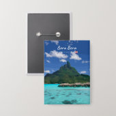Bora Bora, Frans-Polynesië - Strandresort Button (Voorkant / Achterkant)