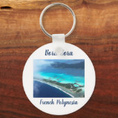 Bora Bora, Frans-Polynesië, van de lucht Sleutelhanger (Voorkant)