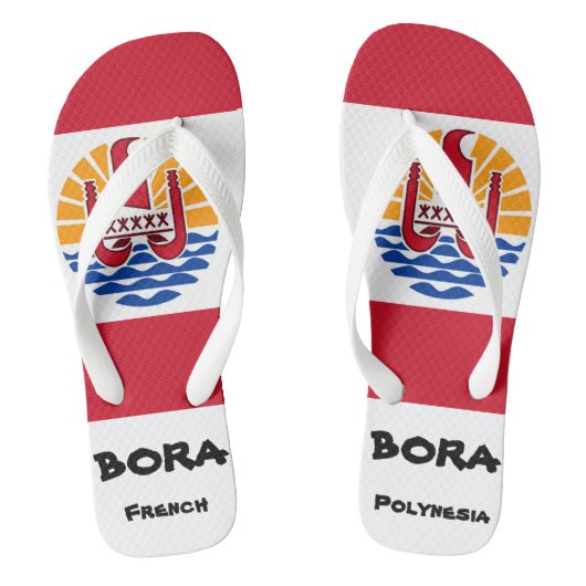 Bora Bora French Polynesia Flag Teenslippers (Voetbed)