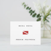 Bora Bora French Polynesia Scuba Dive Flag Briefkaart (Staand voorkant)