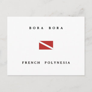 Bora Bora French Polynesia Scuba Dive Flag Briefkaart