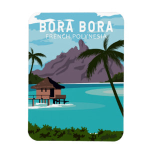 Bora Bora French Polynesia Travel  Art Magneet