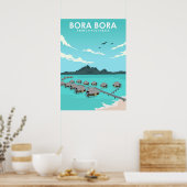 Bora Bora French Polynesia Travel Poster (Keuken)