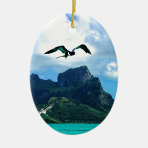 Bora Bora French Polynesia Tropical Bird Sky Keramisch Ornament