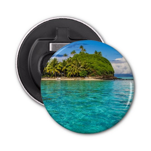 Bora Bora lagune Button Flesopener (Voorkant)