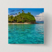 Bora Bora lagune Vierkante Button 5,1 Cm (Voorkant)