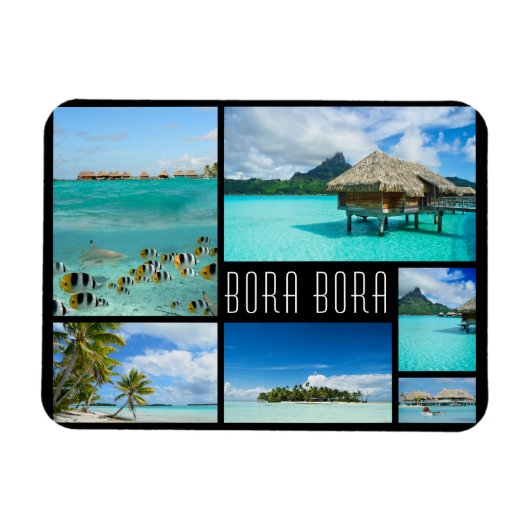 Bora Bora landschappen collage reisfoto Magneet (Horizontaal)