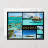 Bora Bora luxe collage carte postale (Devant / Derrière)
