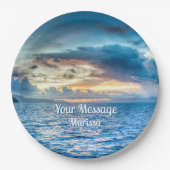 Bora Bora Ocean Uitzicht Fotografie Papieren Bordje (Voorkant)