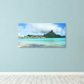 Bora Bora panorama afdruk Canvas Afdruk (Insitu (Houten vloer))