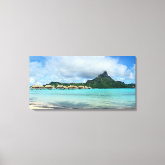 Bora Bora panorama afdruk Canvas Afdruk (Voorkant)
