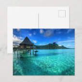 Bora Bora Paradise, Overwater Bungalow Dromen Briefkaart (Voorkant / Achterkant)