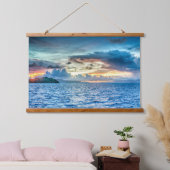 Bora Bora prachtige zonsondergang Hangend Wandkleed (Slaapkamer)