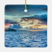 Bora Bora prachtige zonsondergang Keramisch Ornament (Achterkant)