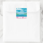 Bora Bora reef Vierkante Sticker (Tas)