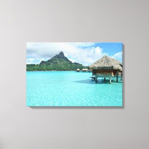 Bora Bora resort canvas Afdruk