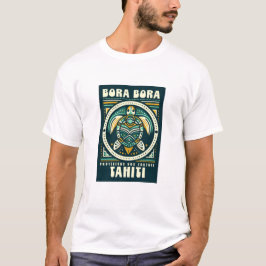 Bora Bora schildpad, beschermen onze Tahiti-schild T-shirt