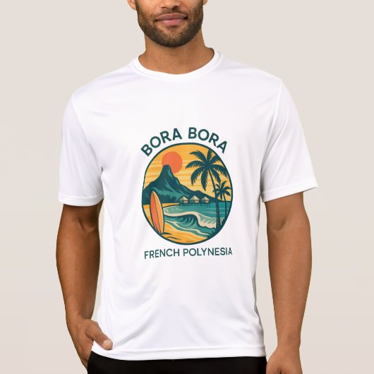 Bora Bora Serenity – Tropical  French Polynesia T-shirt (Voorkant)